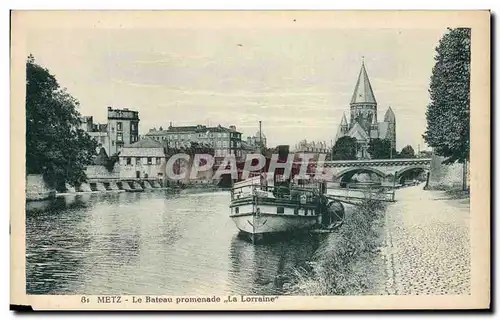 Ansichtskarte AK Metz Le Bateau Promenade La Lorraine