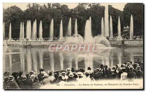 Ansichtskarte AK Versailles Le Bassin De Neptune Un Dimanche De Grandes Eaux