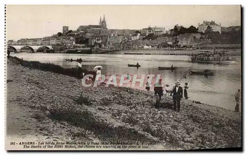 Cartes postales Angers Les Bords De La Maine Bateau Peche