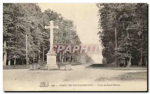 Ansichtskarte AK Foret De Fontainebleau Croix De Saint Herem