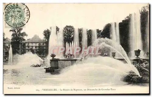 Cartes postales Versailles Le Bassin De Neptune Un Dimanche De Grandes Eaux