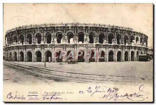 Ansichtskarte AK Nimes Vue exterieure des Arenes