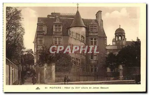 Ansichtskarte AK Poitiers Hotel du 15eme Siecle de Jehan Beauce