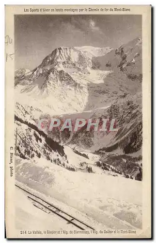 Cartes postales Les Sports d&#39hiver en haute moutagne par le Chemin de fer du Mont Blanc