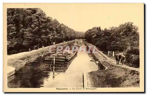 Cartes postales Tonnerre Le Canal de Bourgogne Peniches