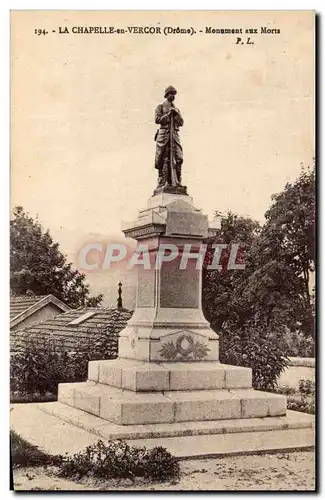 Cartes postales La Chapelle en Vercor Monument aux Morts Militaria