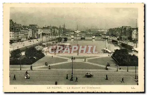 Cartes postales Le Havre Le Bassin Du Commerce Bateaux