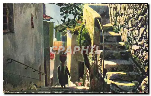 Cartes postales Eze Une Vieille rue du Village