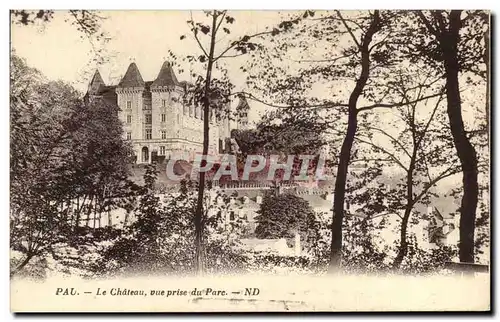 Cartes postales Pau Le Chateau Vue Prise du Parc