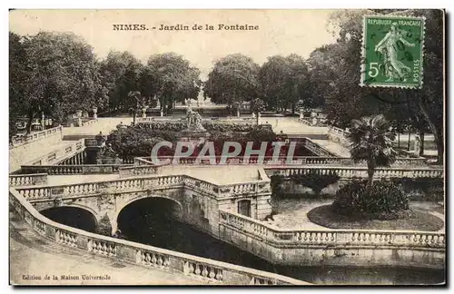 Cartes postales Nimes Jardin de la Fontaine