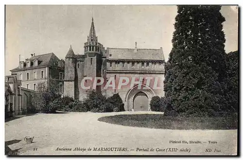 Cartes postales Ancienne Abbaye de Marmoutiers Portail de Cosse