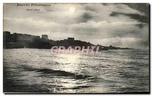 Cartes postales Biarritz Pittoresque Nuit d'Ete