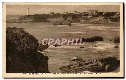 Ansichtskarte AK Biarritz Cote du Phare vue du port des Pecheurs