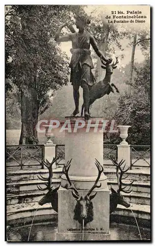 Cartes postales Palais de Fontainebleau La Fontalne de Diane