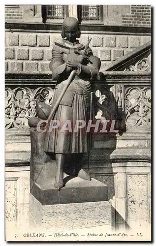 Cartes postales Orleans Hotel de Ville Statue de Jeanne d&#39Arc