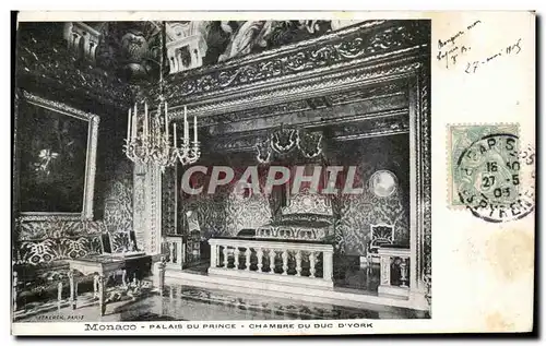 Cartes postales Monaco Palais Du Prince Chambre Du Duc D&#39York