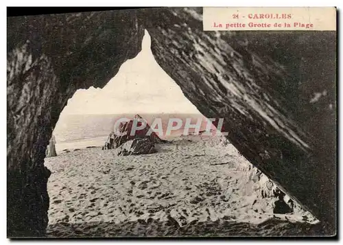 Ansichtskarte AK Carolles La petite Grotte de la Plages