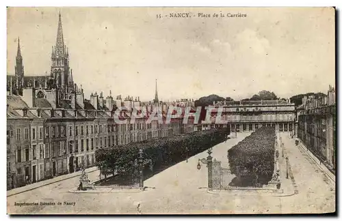 Cartes postales Nancy Place de la Carriere