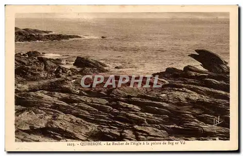 Cartes postales Quiberon Le Rocher de l&#39Aigle a la pointe de beg er Vil