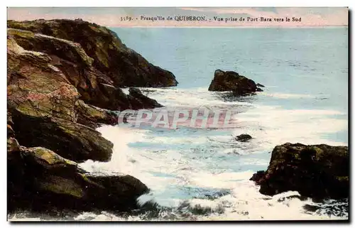 Ansichtskarte AK Presqu&#39lle de Quiberon Vue prise de Port Bara Vers le Sud