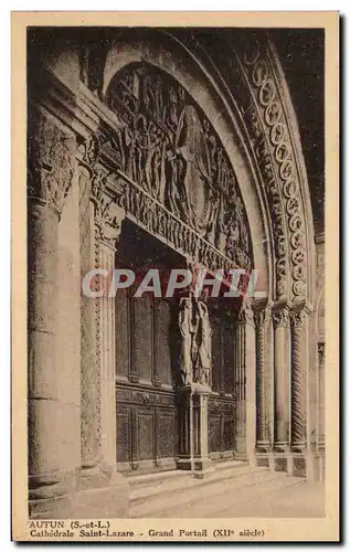 Ansichtskarte AK Autun Cathedrale Saint Lazare Grand Portail