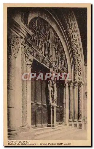 Cartes postales Autun Cathedrale Saint Lazare Grand Portail