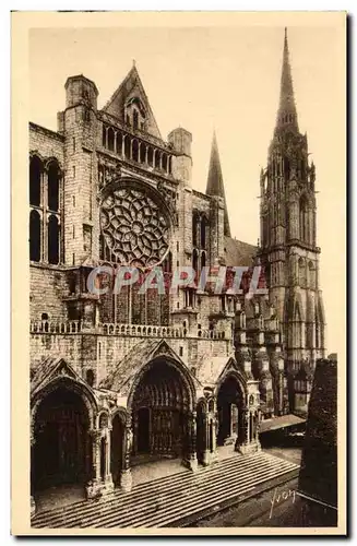 Cartes postales La Douce France Chartres Le Portail Nord Et La Fleche