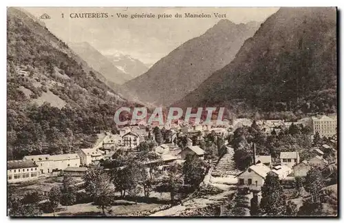 Cartes postales Cauterets Vue Generale Prise Du Mamelon Vert