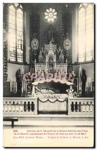 Cartes postales Ans Interieur de la Chapelle de la Maison Centrale des Filles de la Charite St Vincent de paul