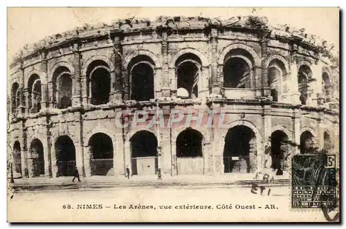 Ansichtskarte AK Nimes Les Arenes vue exterieure Cote Ouest