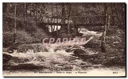 Cartes postales Bourganeuf Vallee Du Verger la Passerelle