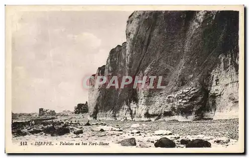 Cartes postales Dieppe Falaises au bas Fort Blanc