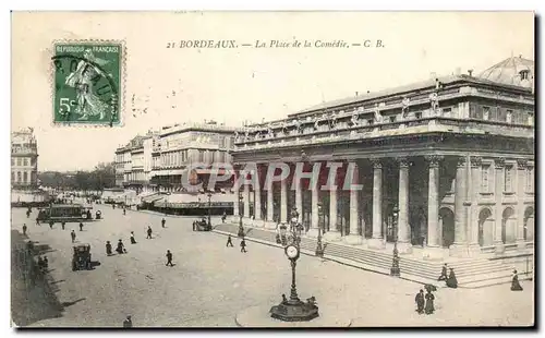 Cartes postales Bordeaux Le Place de la Comedie