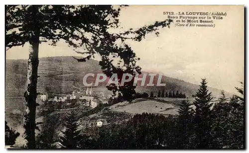 Cartes postales La Louvesc Beau Paysage sur la Ville et le Mont Besset