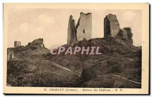 Cartes postales Crozant Ruines Du Chateau