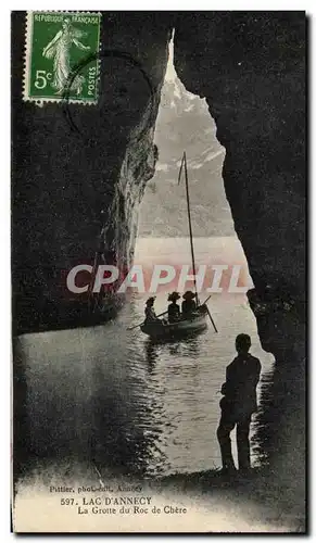 Ansichtskarte AK Lac D&#39Annecy La Grotte du Roc de Chere