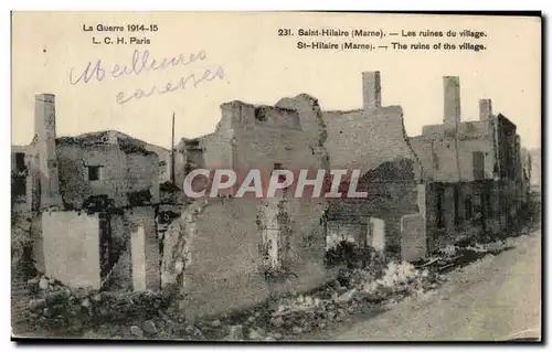 Cartes postales Saint Hilaire Les ruines du Village Militaria