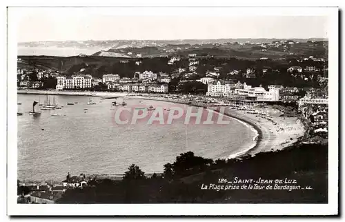 Cartes postales Saint Jean De Luz La Plage Prise De La Tour De Bordagain