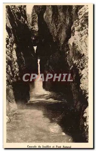 Cartes postales Cascade Du Soufflet Et Pont Naturel pres chamonix