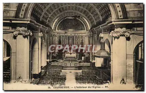 Cartes postales Courbevoie L&#39Interieur De l&#39Eglise