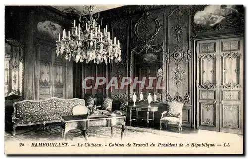 Ansichtskarte AK Rambouillet Le Chateau Cabinet De Travail Du President De La Republique