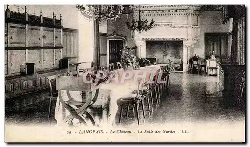 Cartes postales Langeais Le Chateau La Salle Des Gardes