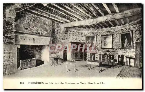 Ansichtskarte AK Fougeres Interieur Du Chateau Tour Raoul