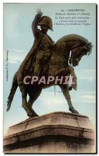 Cartes postales Cherbourg Statue de Napoleon 1er