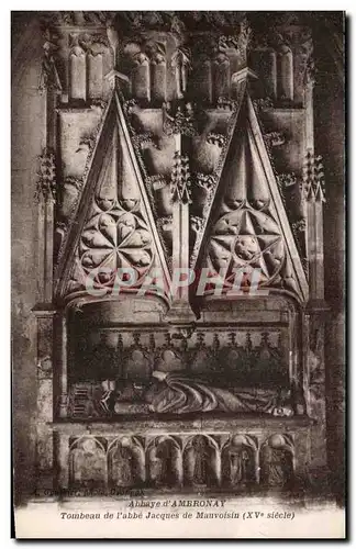 Cartes postales Abbaye d&#39Ambronay Tombeau de l&#39abbe Jacques de Mauvoisin