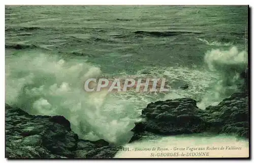 Ansichtskarte AK Environs de Royan Grosse Vague aux Rochers de Vailieres St Georges de Didonne