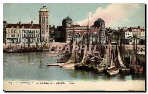 Cartes postales Dunkerque La Cale Des Pecheurs Bateaux