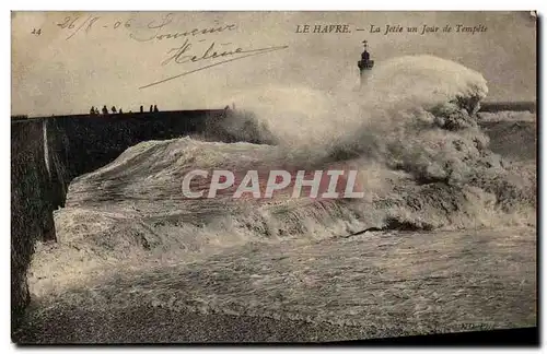 Ansichtskarte AK Le Havre La Jetee Un Jour De Tempete