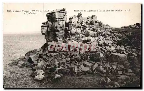 Cartes postales Perros Guirec Ploumanach Rochers De Squevel A La Pointe Du Diable