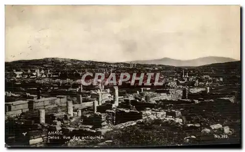 Cartes postales Delos Vue des antiquites Grece